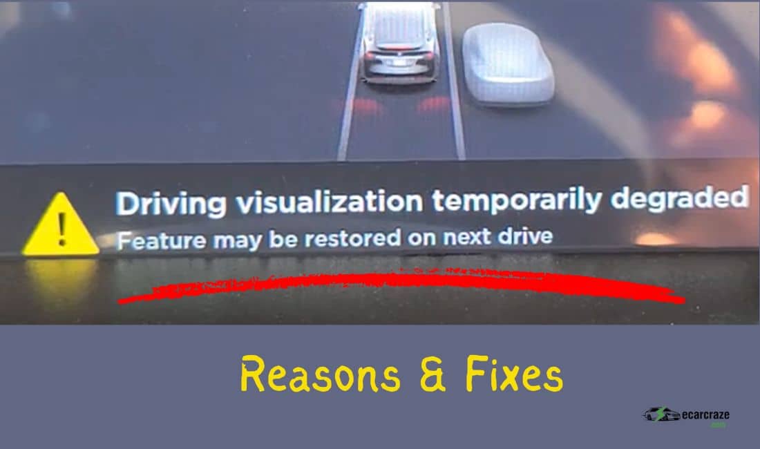 Driving Visualization Temporarily Degraded Error in Tesla
