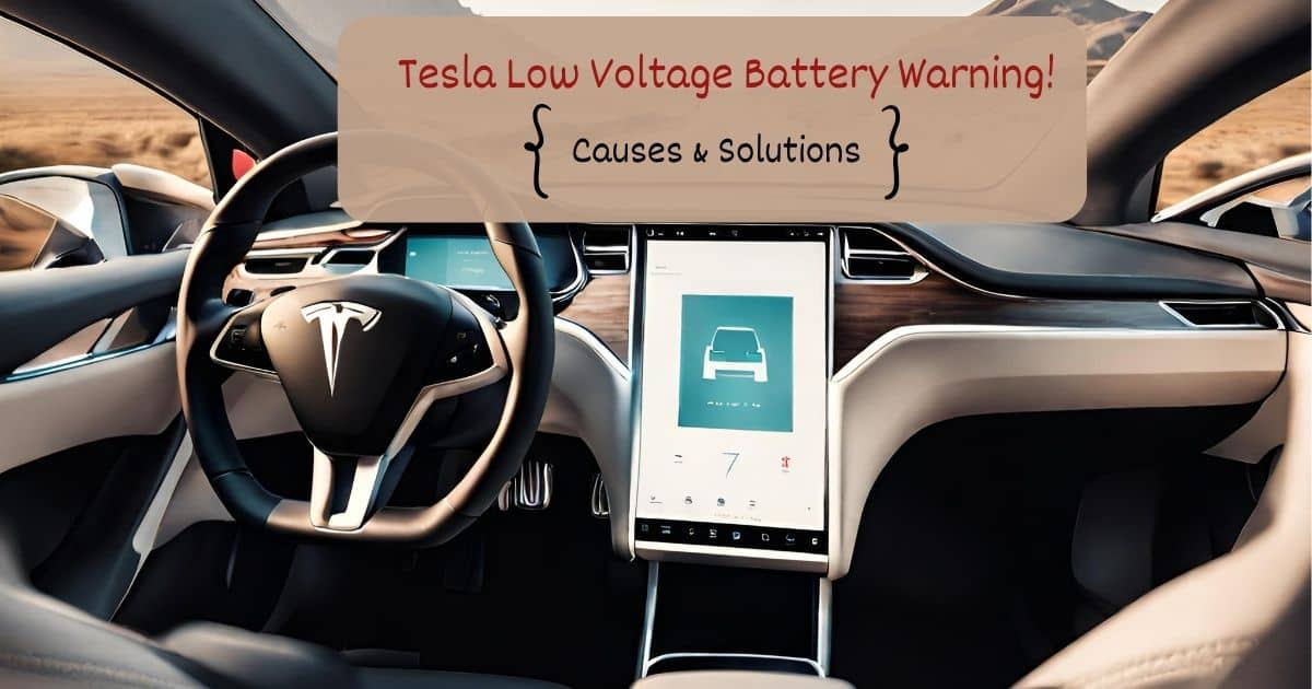 Tesla Low Voltage Battery Warning