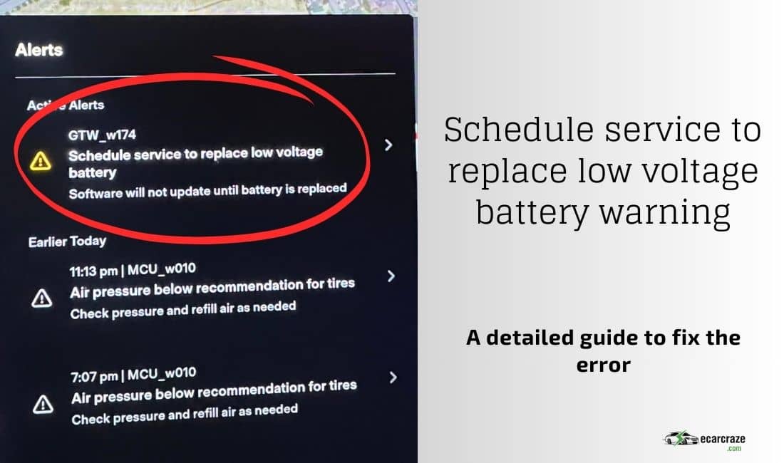 Tesla Schedule Service To Replace Low Voltage Battery