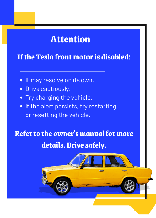 What Can You Do If the Tesla Front Motor Is Disabled