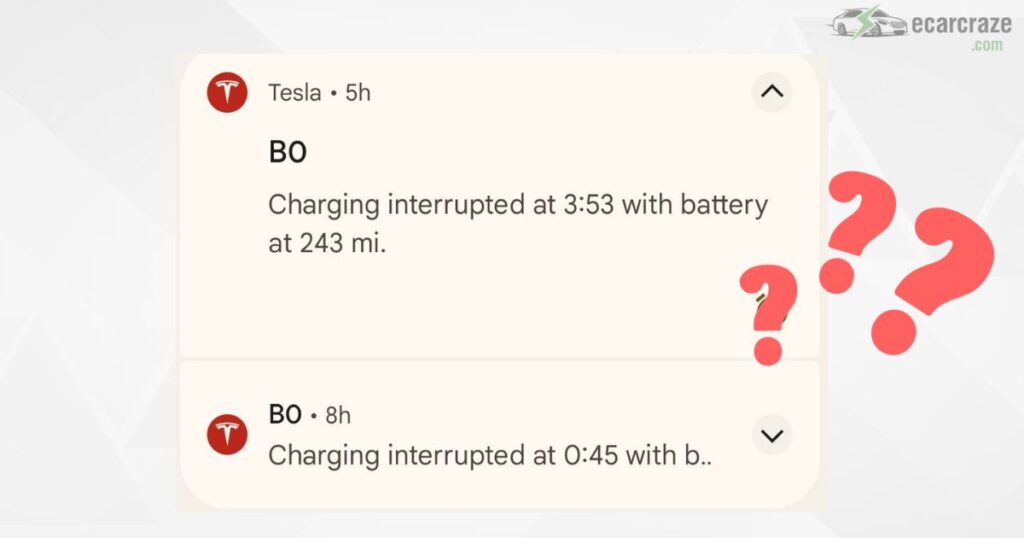 What is the Meaning of Tesla's ‘Charging Interrupted’ Notification