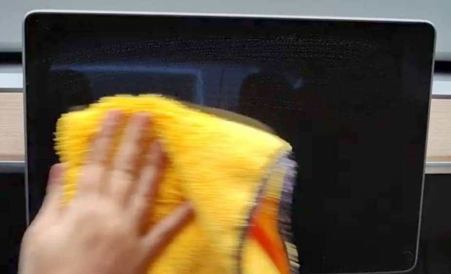 Clean the screen gently
