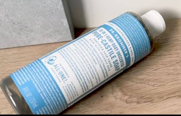 Use A Mixture Of ¼ Castile Soap And ¾ Water