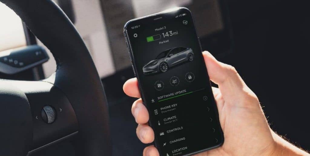 sign in to your Tesla app